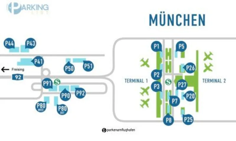 Parken Flughafen München P90 Bild 5